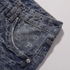 1:1 PURPLE BRΑND Monogram Straight Denim Jeans