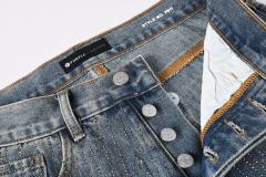 [Hot] 1:1 PURPLE BRΑND Rhinestone Straight Denim Jeans