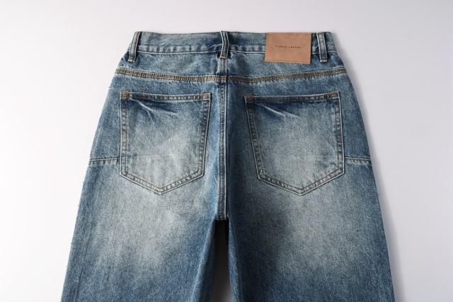 [Hot] 1:1 PURPLE BRΑND Rhinestone Straight Denim Jeans