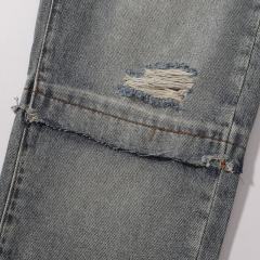 1:1 PURPLE BRΑND Patchwork Straight Denim Jeans