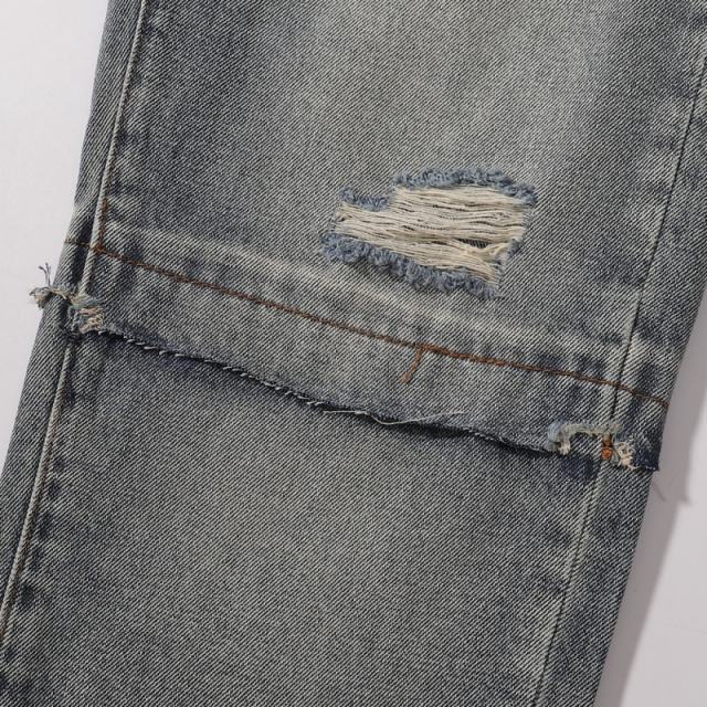 1:1 PURPLE BRΑND Patchwork Straight Denim Jeans
