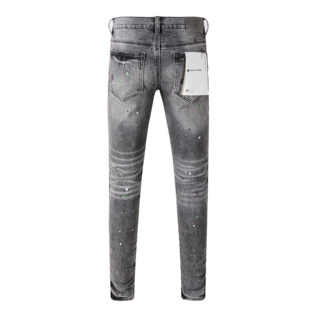 1:1 PURPLE BRΑND rUST Wash Splatter Distressed Skinny Fits Jeans
