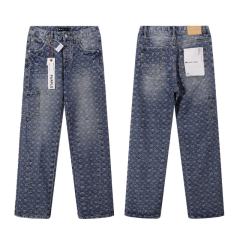 1:1 PURPLE BRΑND Monogram Straight Denim Jeans