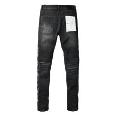 1:1 PURPLE BRΑND Rhinestone Black Jeans