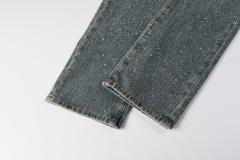 [Hot] 1:1 PURPLE BRΑND Rhinestone Straight Denim Jeans