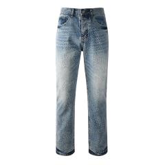 [Hot] 1:1 PURPLE BRΑND Rhinestone Straight Denim Jeans