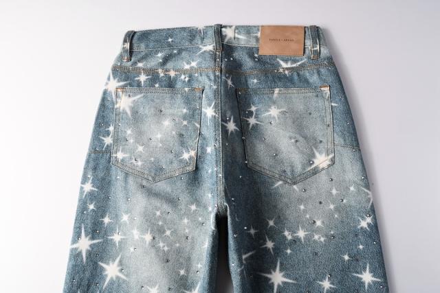 [Hot] 1:1 PURPLE BRΑND Lightning Straight Denim Jeans