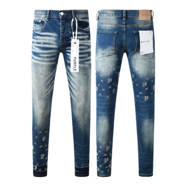 1:1 PURPLE BRΑND Monogram Denim Jeans