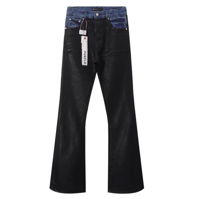 1:1 PURPLE BRΑND Black Wax Vibe Jeans