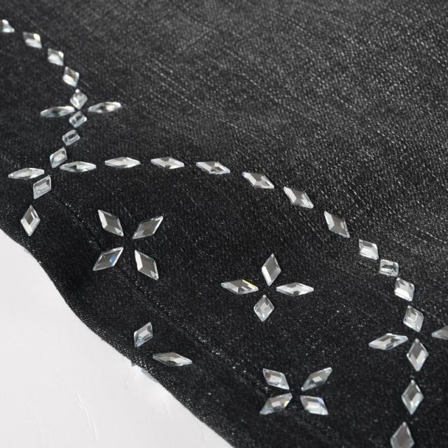 1:1 PURPLE BRΑND Rhinestone Black Jeans