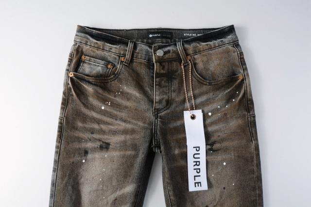 1:1 PURPLE BRΑND rUST Wash Splatter Distressed Skinny Fits Jeans