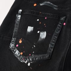 1:1 PURPLE BRΑND Splatter Ink Denim Jeans