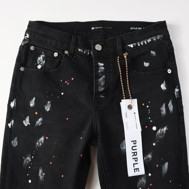 1:1 PURPLE BRΑND Splatter Ink Denim Jeans