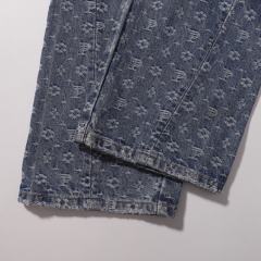 1:1 PURPLE BRΑND Monogram Straight Denim Jeans