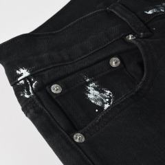 1:1 PURPLE BRΑND Splatter Ink Denim Jeans