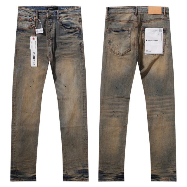 1:1 PURPLE BRΑND Rust Wash Slim Fits Jeans