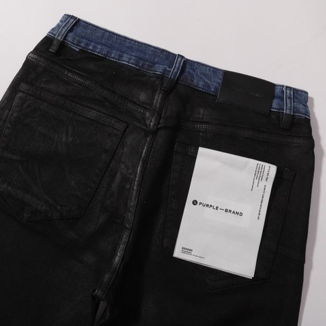 1:1 PURPLE BRΑND Black Wax Vibe Jeans