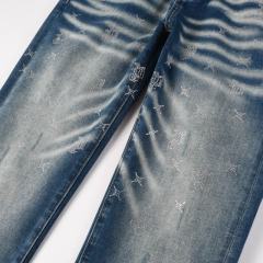 1:1 PURPLE BRΑND Monogram Denim Jeans