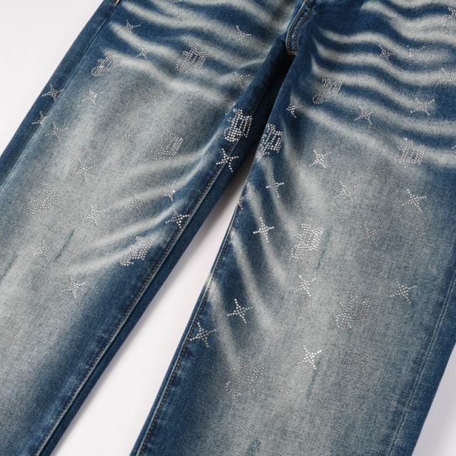 1:1 PURPLE BRΑND Monogram Denim Jeans