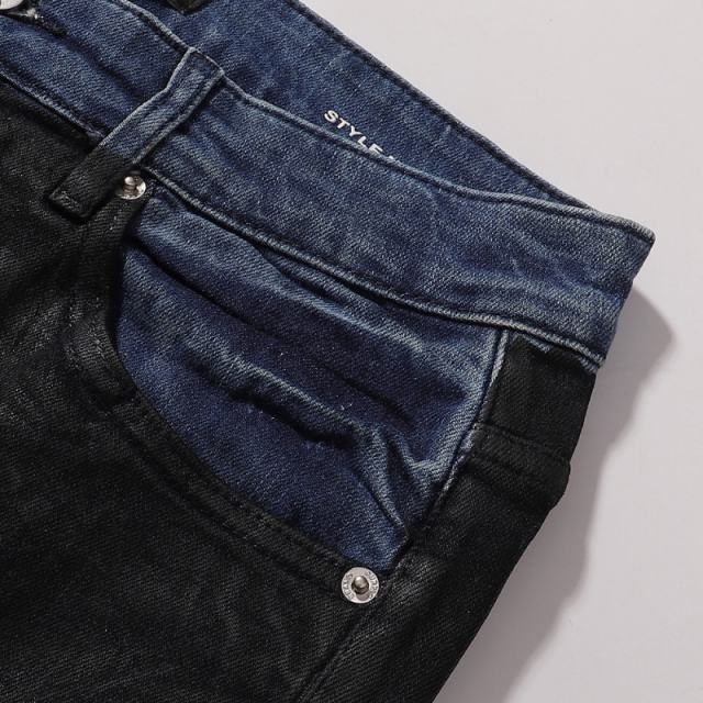 1:1 PURPLE BRΑND Black Wax Vibe Jeans