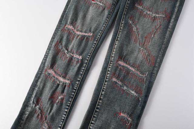1:1 PURPLE BRΑND Distressed Stitch Skinny Fits Jeans