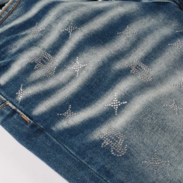 1:1 PURPLE BRΑND Monogram Denim Jeans