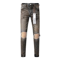 1:1 PURPLE BRΑND rUST Wash Splatter Distressed Skinny Fits Jeans