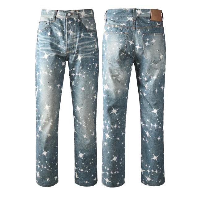 [Hot] 1:1 PURPLE BRΑND Lightning Straight Denim Jeans