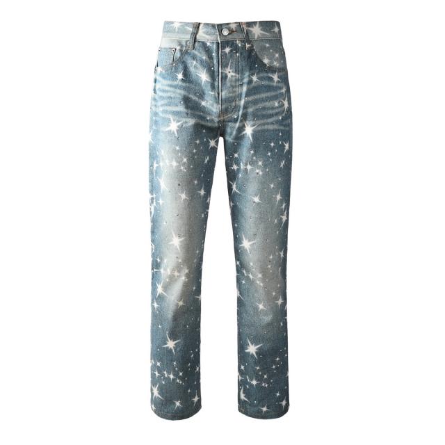 [Hot] 1:1 PURPLE BRΑND Lightning Straight Denim Jeans