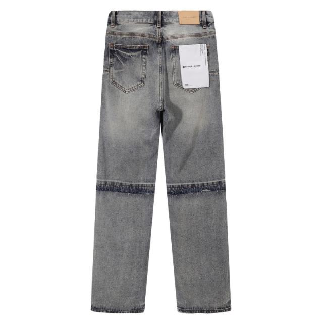 1:1 PURPLE BRΑND Patchwork Straight Denim Jeans