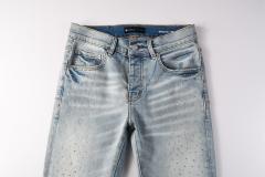 1:1 PURPLE BRΑND Rhinestone Cut Gray Skinny Fits Jeans