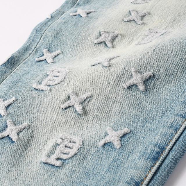 1:1 PURPLE BRΑND Rhinestone Denim Jeans