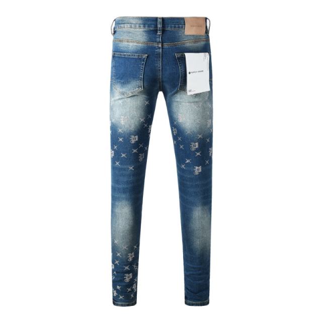 1:1 PURPLE BRΑND Monogram Denim Jeans
