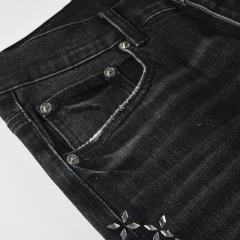 1:1 PURPLE BRΑND Rhinestone Black Jeans