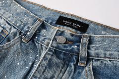 [Hot] 1:1 PURPLE BRΑND Rhinestone Straight Denim Jeans