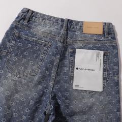 1:1 PURPLE BRΑND Monogram Straight Denim Jeans