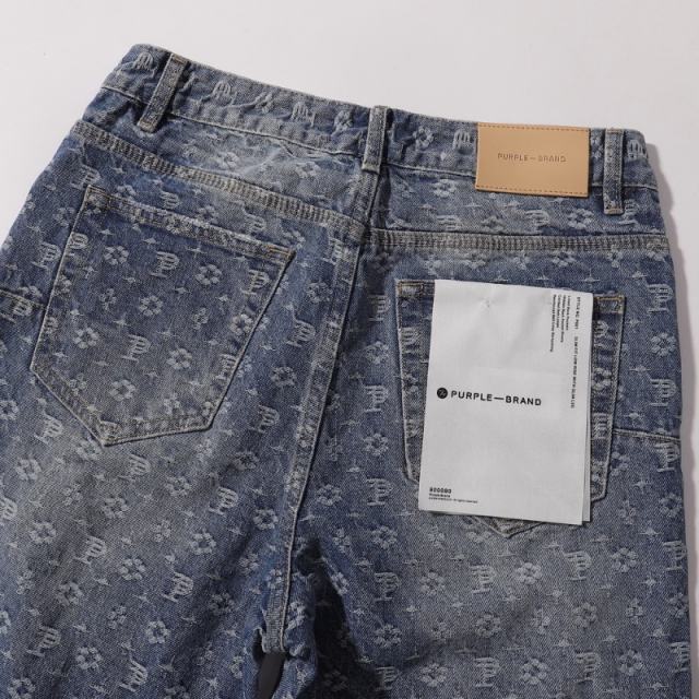 1:1 PURPLE BRΑND Monogram Straight Denim Jeans