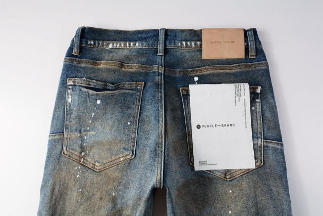 1:1 PURPLE BRΑND Rust Wash Splatter Distressed Skinny Fits Jeans
