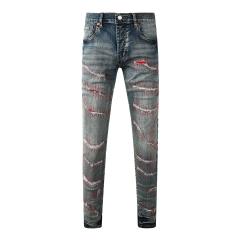 1:1 PURPLE BRΑND Distressed Stitch Skinny Fits Jeans
