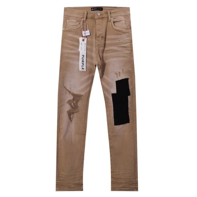 1:1 PURPLE BRΑND Patchwork Slim Fits Jeans