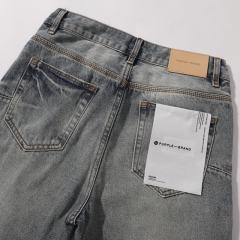 1:1 PURPLE BRΑND Patchwork Straight Denim Jeans