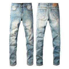 1:1 PURPLE BRΑND Rhinestone Denim Jeans