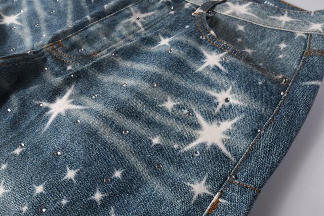 [Hot] 1:1 PURPLE BRΑND Lightning Straight Denim Jeans