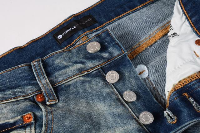 1:1 PURPLE BRΑND Rust Wash Splatter Distressed Skinny Fits Jeans