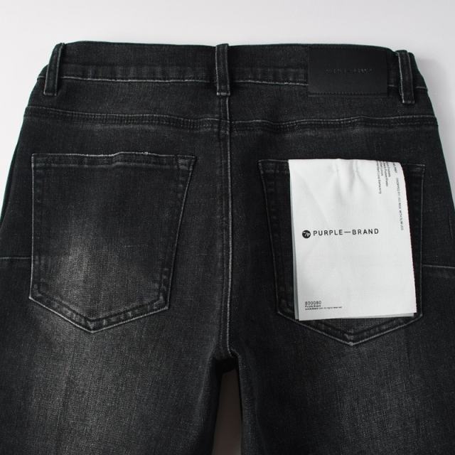 1:1 PURPLE BRΑND Rhinestone Black Jeans