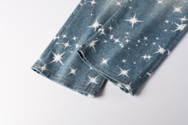 [Hot] 1:1 PURPLE BRΑND Lightning Straight Denim Jeans