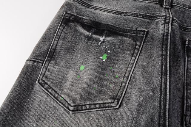 1:1 PURPLE BRΑND rUST Wash Splatter Distressed Skinny Fits Jeans