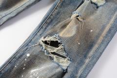1:1 PURPLE BRΑND Rust Wash Splatter Distressed Skinny Fits Jeans