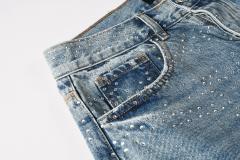 [Hot] 1:1 PURPLE BRΑND Rhinestone Straight Denim Jeans