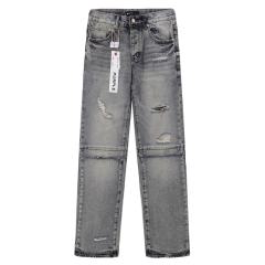 1:1 PURPLE BRΑND Patchwork Straight Denim Jeans